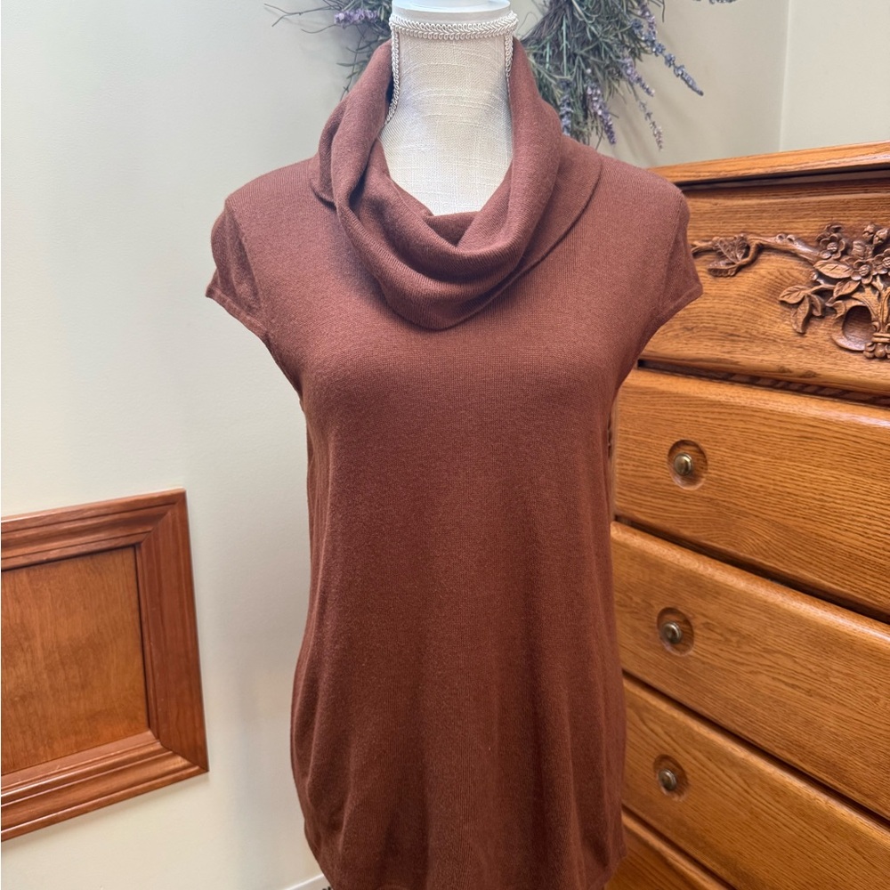 Coldwater Creek Chocolate Cowl Neck Sweater
